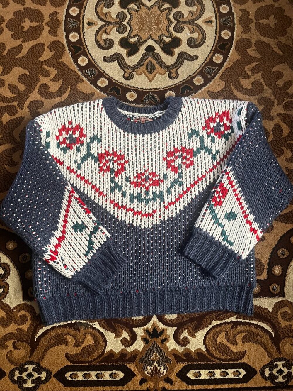 Bailey Rose Oversized Floral Western Christmas Sweater
